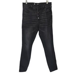 Kit from the Kloth high waist black skinny jeans w/ button fly